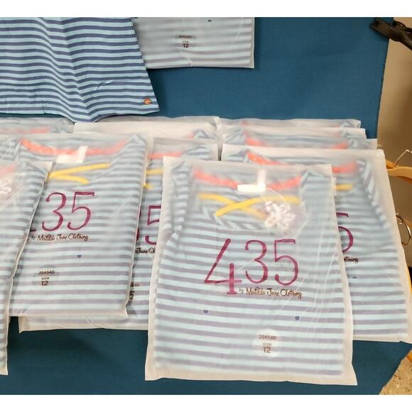 NWT 435 Matilda Jane Long Way Home Blue Stripe Dress Girls Size 12 Spring Summer - Picture 7 of 8